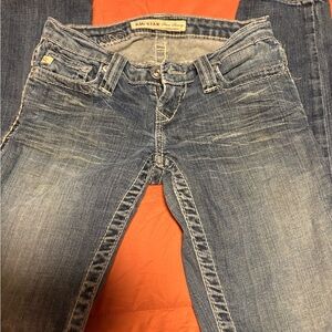 Big Star Sweet Skinny Ultra Low Fit Jeans with Vintage Blue Wash